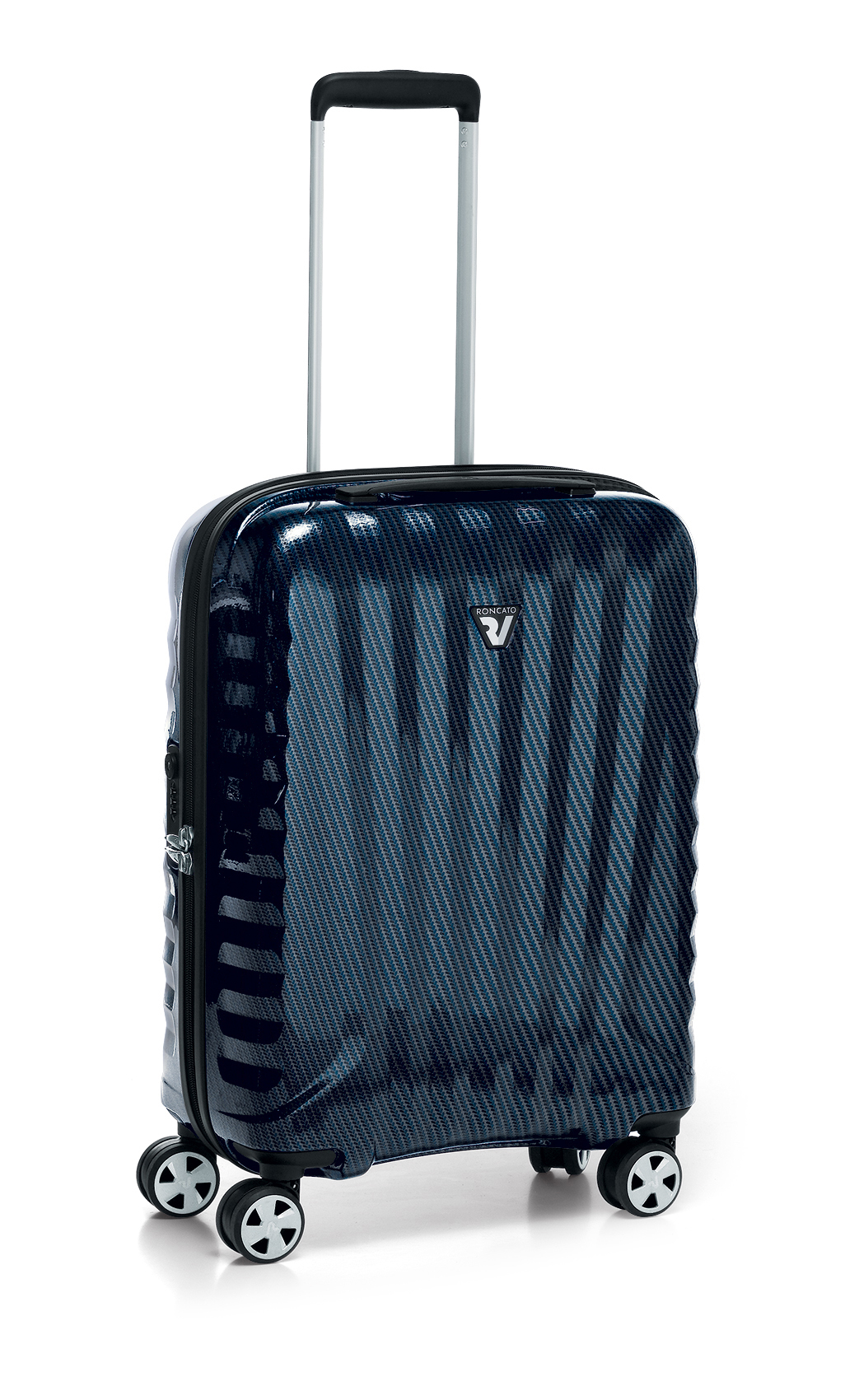 Roncato Italian Designer Premium Carbon 4 Wheel Cabin Bag - Blue