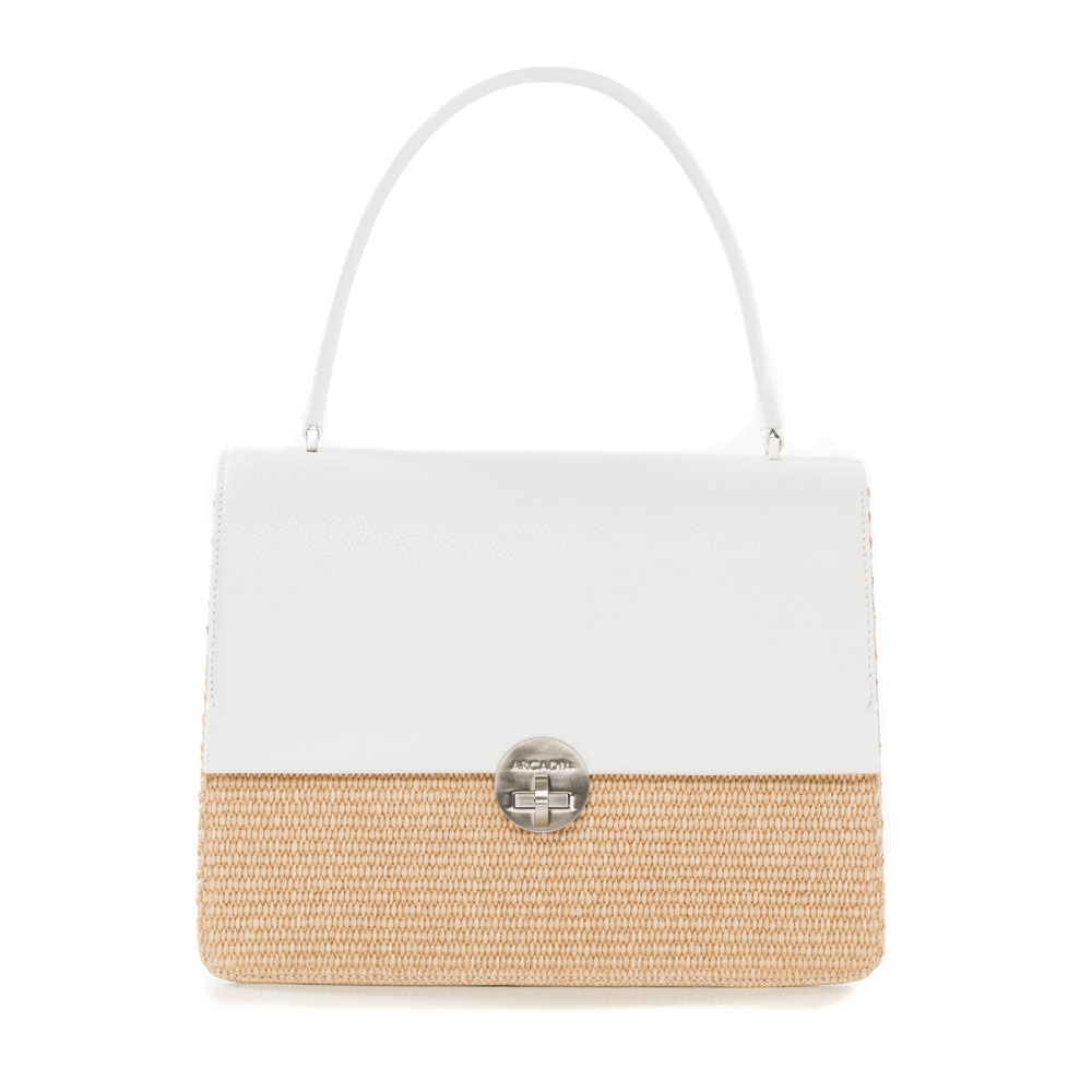 Arcadia Straw Bag White