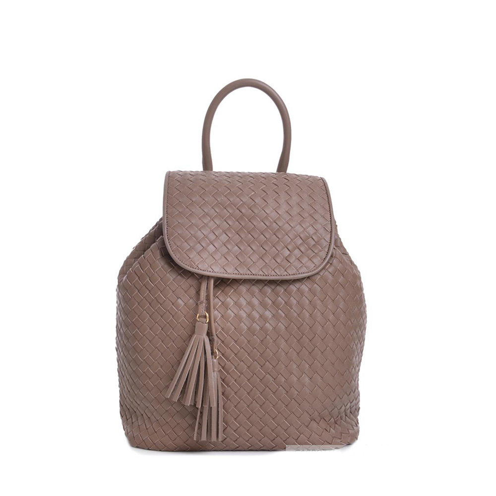 Carbotti woven leather backpack