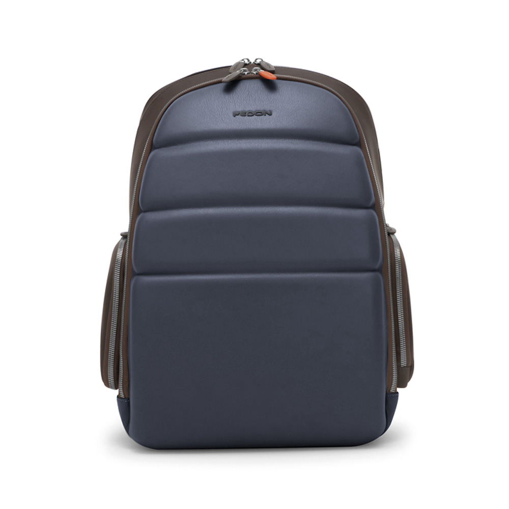 Giorgio Fedon Semi Rigid Leather NJP Backpack - Blue Brown