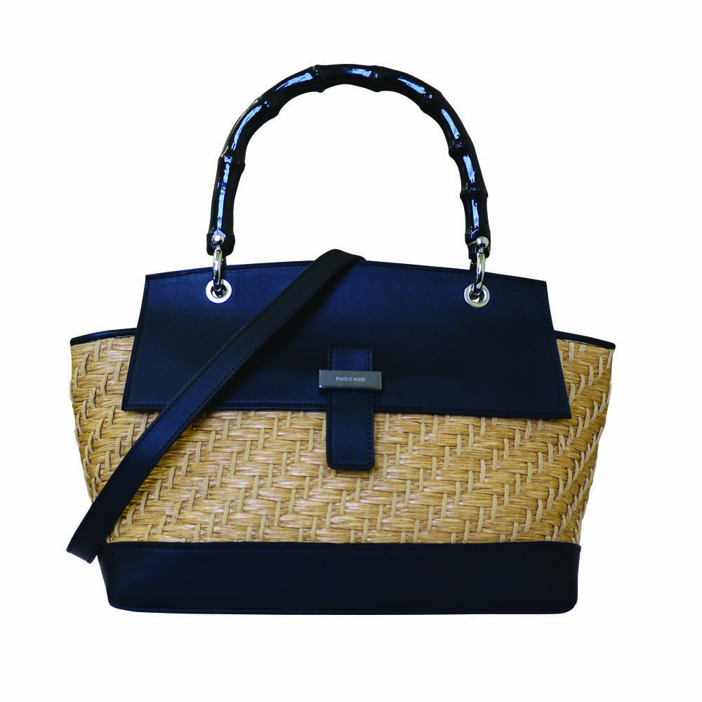 Paolo Masi wicker and bamboo bag