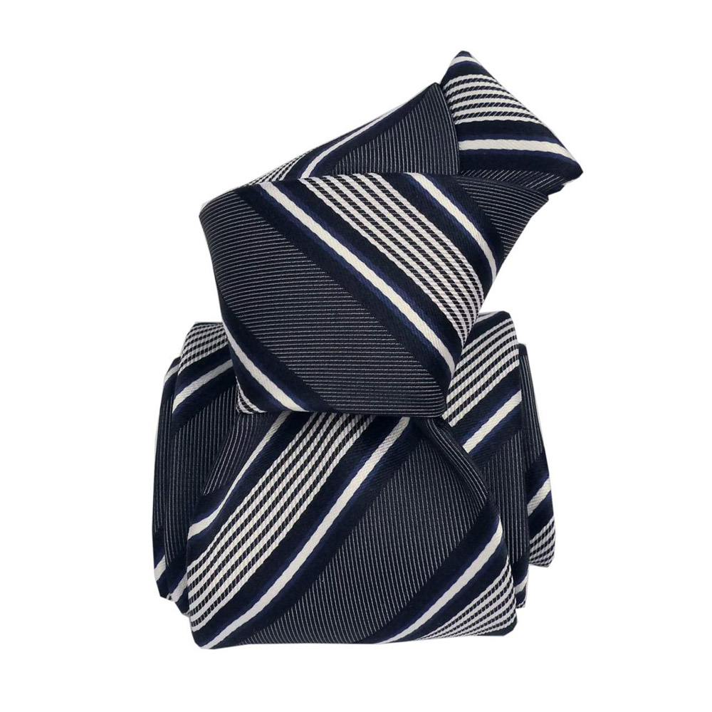 Silk Ties Segni Disegni Blue Striped Tie